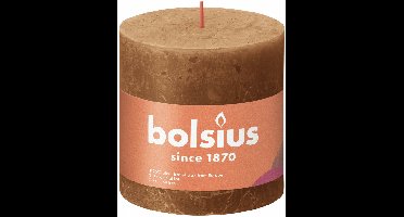 Bolsius shine rustiekkaars 100/100 spice brown