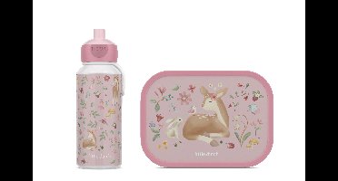 2-delige Mepal lunchset campus fairy garden lunchbox + drinkfles pop-up