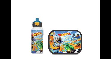 2-delige Mepal lunchset campus Hot Wheels lunchbox + drinkfles pop-up