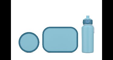 3-delige Mepal lunchset campus cool blue lunchbox + fruitbox + drinkfles pop-up