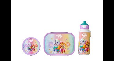3-delige Mepal lunchset campus Paw Patrol girls lunchbox + fruitbox + drinkfles pop-up