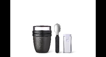 2-delige Mepal lunchset ellipse nordic black lunchpot + vouwlepel