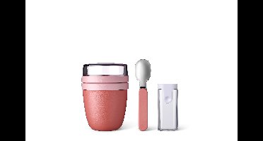 2-delige Mepal lunchset ellipse vivid mauve lunchpot + vouwlepel