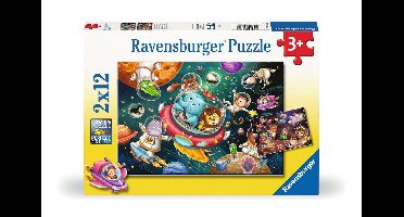 Ravensburger puzzel tiere im weltall 2x12 stukjes