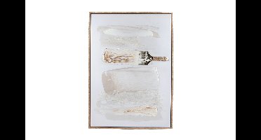 Schilderij Verf/Kwast handpainted canvas/hout 60x90x3cm