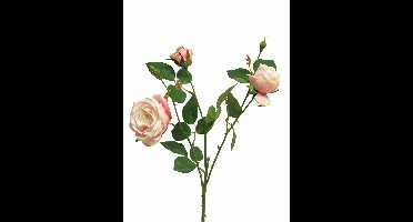 Italian rose spray x3 pink 61cm