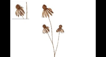 Kunstbloem "Echinacea" goud PE 82 cm