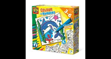 SES Kleuren op nummers driehoek grip stiften