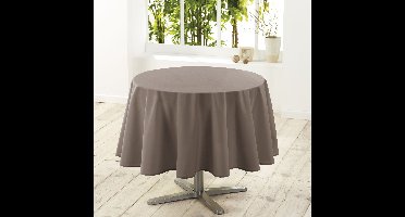 Wicotex tafelkleed textiel essentiel taupe rond 180 cm