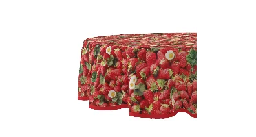 Tafelzeil rond 160cm Aardbeien