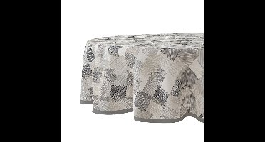 Wicotex tafelzeil rond blockies grijs 160cm