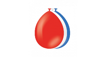 Ballonnen rood wit blauw 50 stuks