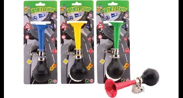 Bike Fun metalen fietstoeter 4 assorti