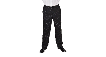 Broek krijtstreep zwart