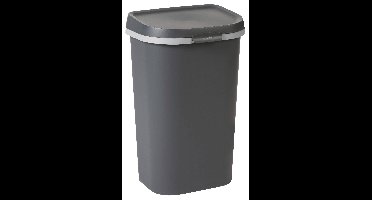 Curver Mistral afvalbak flat 50 liter antraciet