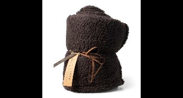 Teddy plaid antraciet 160x120cm