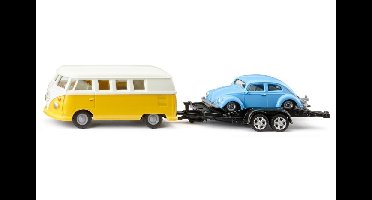 Siku 2567 Volkswagen T1 met trailer en Beetle