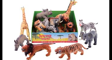 Animal world wilde dieren soft 25-30 cm 6 ass.