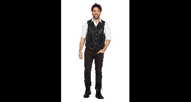 Luxe vest pailletten zwart