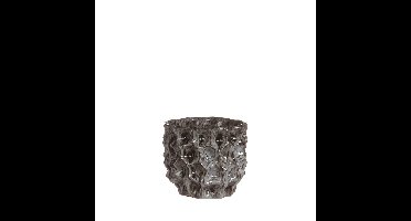 Pot dented grijs 10 X 9,5 cm
