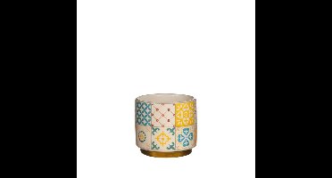 Pot faro blauw geel 7 x 6,5 cm
