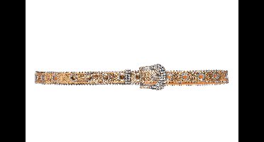 Riem goud glitter met strass gesp