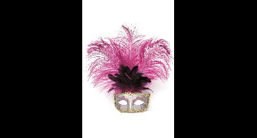 Venetiaans met veer roze