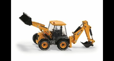 Siku JCB 4CX tractor met voor en achterlader