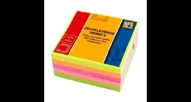 Zelfkl memo's gekleurd 400/ 76x76mm