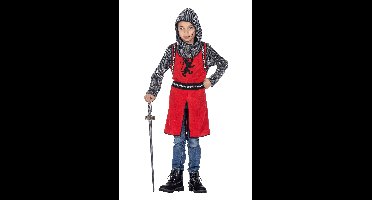 Middeleeuwse ridder rood/grijs