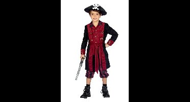 Piraat outfit jongen bordeaux/zwart
