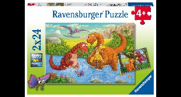 Ravensburger puzzel vrolijke dino`s 2x24 stukjes