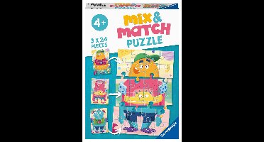 Ravensburger puzzel Monsters 3x24 stukjes