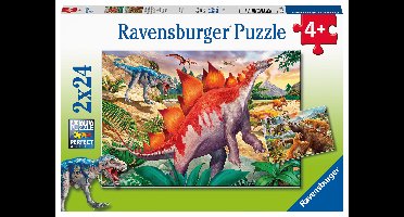 Ravensburger puzzel Wilde oertijddieren 2x24 stukjes