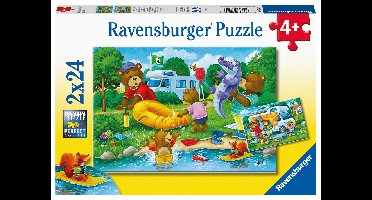 Ravensburger puzzel De familie beer gaat kamperen 2x24 stukjes