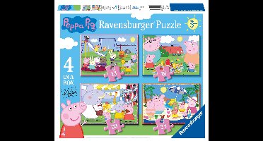 Ravensburger puzzel 4 in 1 Vrolijke uitstapjes Peppa big 12-16-20-24 stukjes