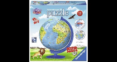 Ravensburger puzzel 180 stukjes kinderglobe 3D