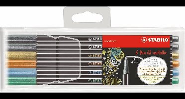 Stabilo Pen 68 metallic etui 6 stuks