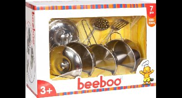 Beeboo stalen speelgoed-kooksetje 7dlg