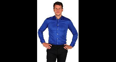 Herenhemd Basic colour blauw