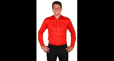 Herenhemd Basic colour rood