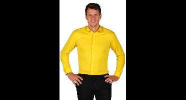 Herenhemd Basic colour geel
