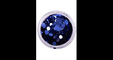 Blauwe glitters