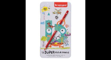 Bruynzeel-sakura Bruynzeel Kids super kleurpotloden 12 stuks in blik