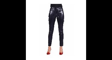 Stretchbroek zwart metallic
