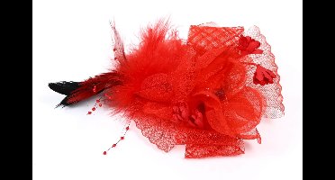 Bloem rood met diamant