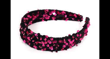 Haarband pailletten hoofdband pink