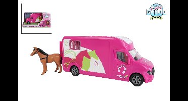 Kids Globe Anemone paardentruck die cast licht geluid roze 1:36 20cm 2026
