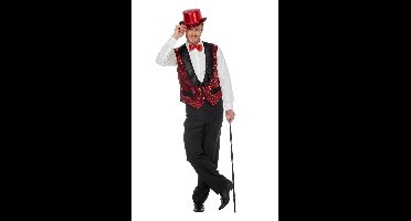 Gilet pailletten rood