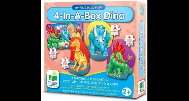 4 dino puzzels 2-4-6-8- stukjes
